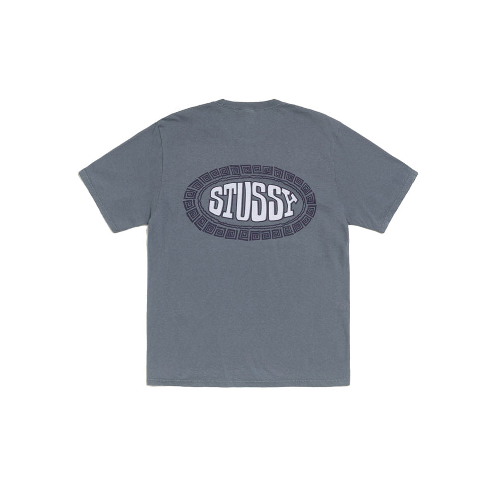 Stussy Tile Oval Pigment Dyed Tee - Navy