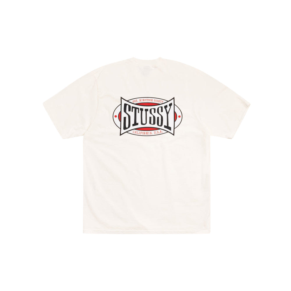 Stussy Champion Oval Pigment Dyed Tee - Natural