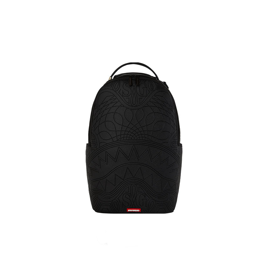 Spray Ground Tonal Monogram Emboss Shark Backpack - Black