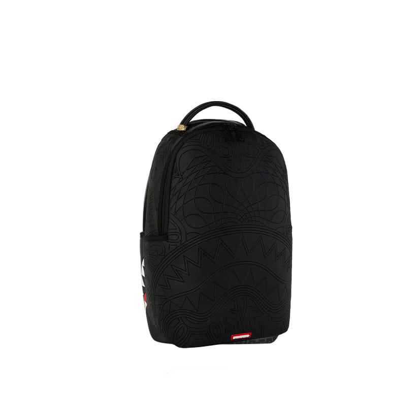 Spray Ground Tonal Monogram Emboss Shark Backpack - Black