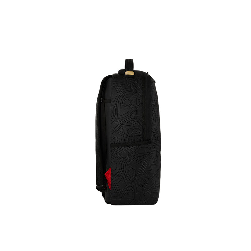 Spray Ground Tonal Monogram Emboss Shark Backpack - Black