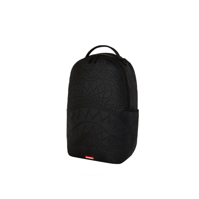 Spray Ground Tonal Monogram Emboss Shark Backpack - Black