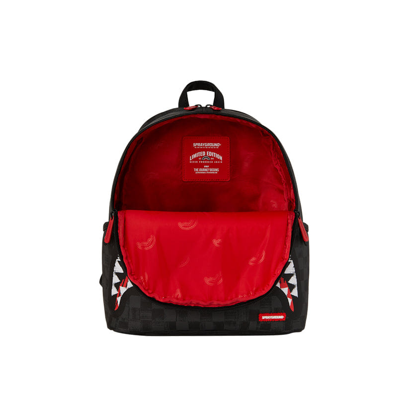Spray Ground Scribble Shark Savage Backpack - Black