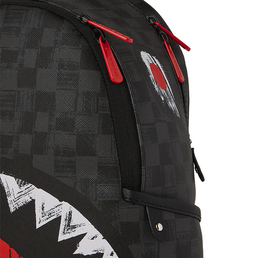 Spray Ground Scribble Shark Savage Backpack - Black