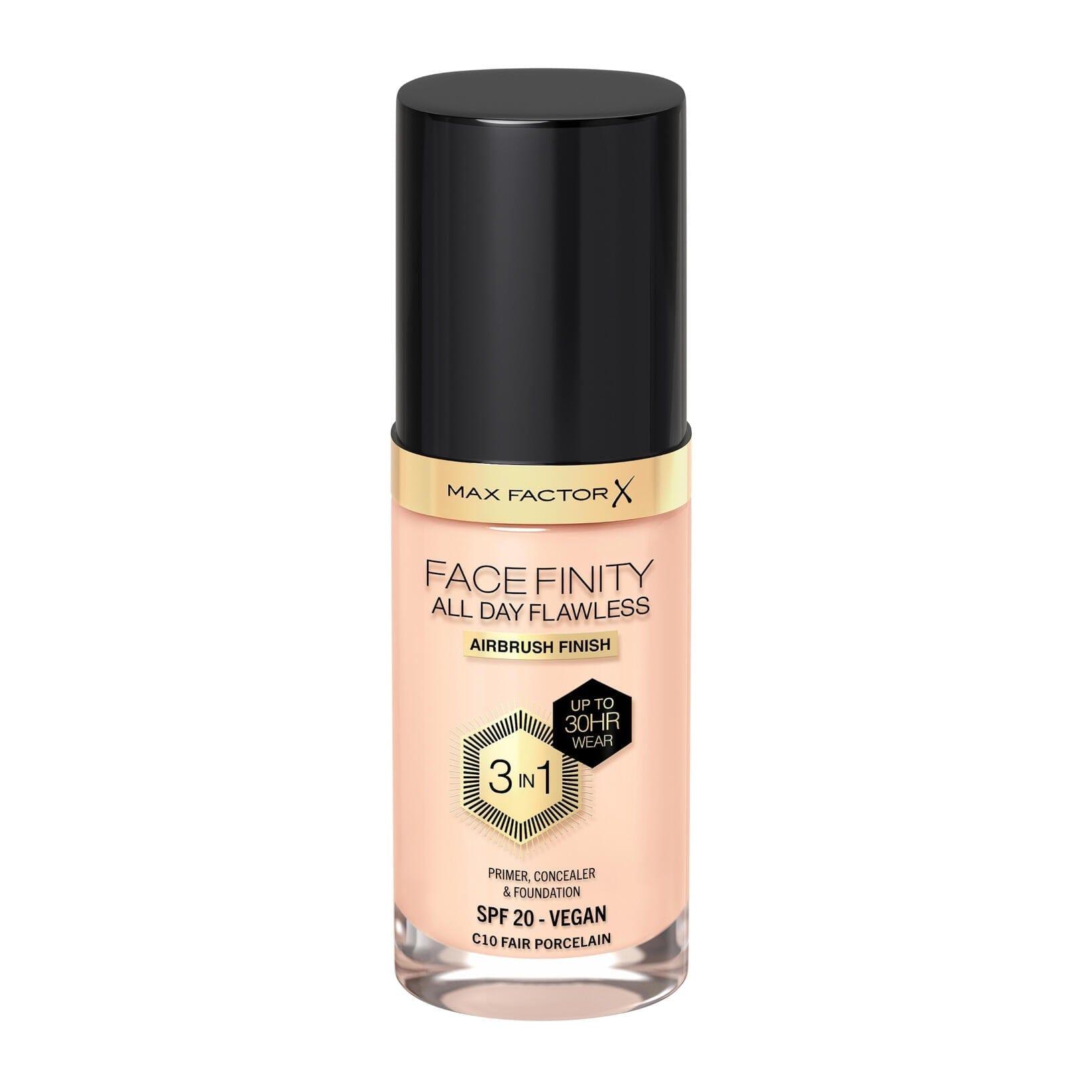 Max Factor Facefinity All Day Flawless Foundation - C10 Fair Porcelain (30ml)