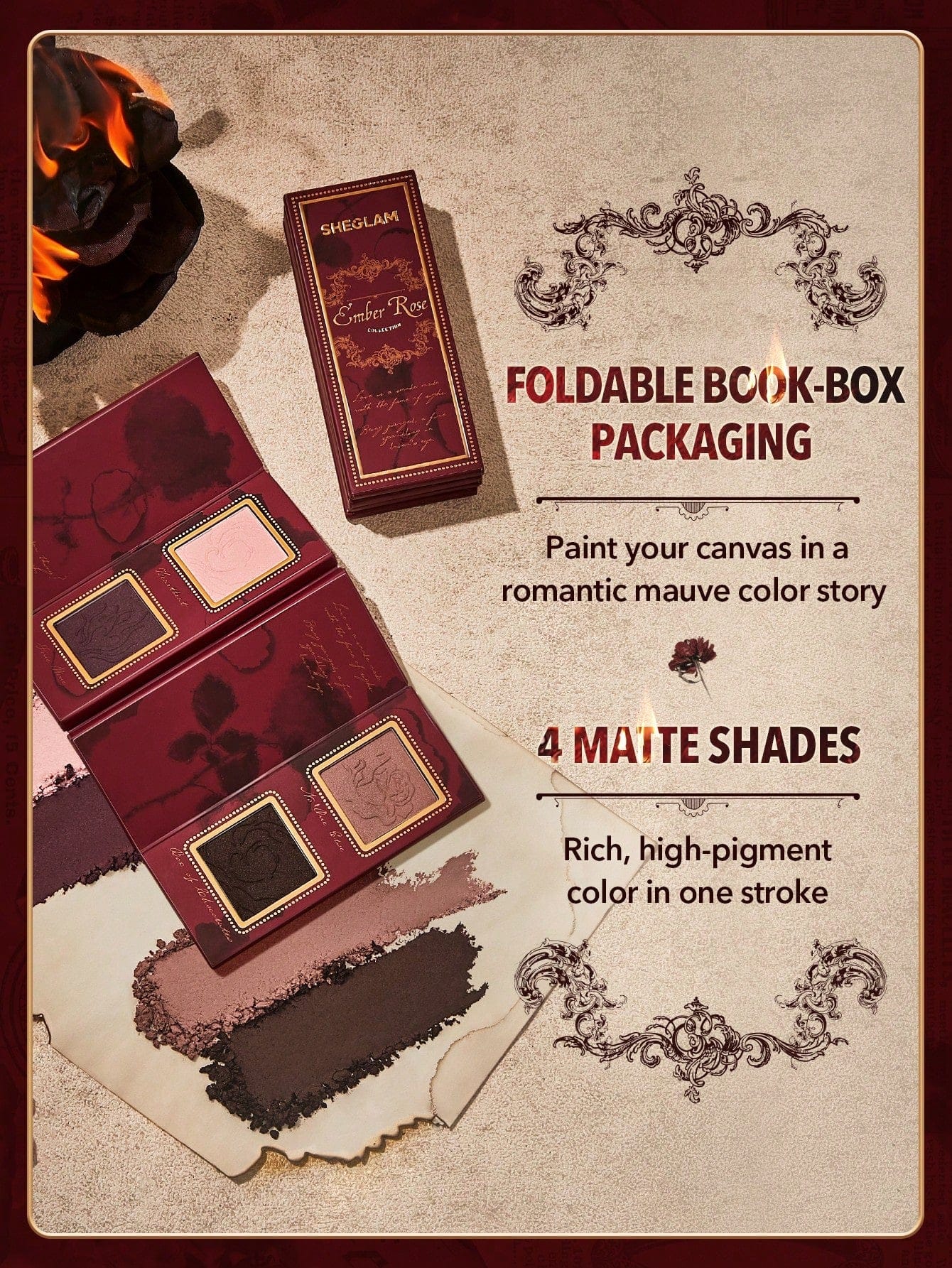 Sheglam Ember Rose Burning Devotion Color Palette Eye Shadow