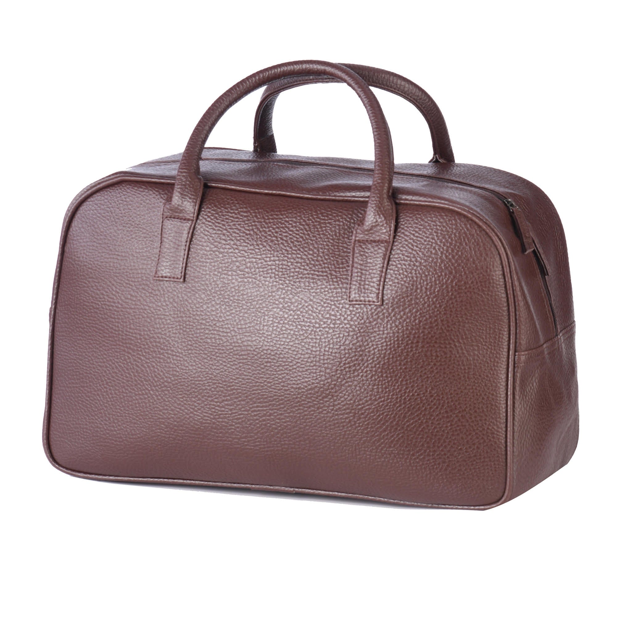 Cross Leather Men's Duffel Bag (Brown)