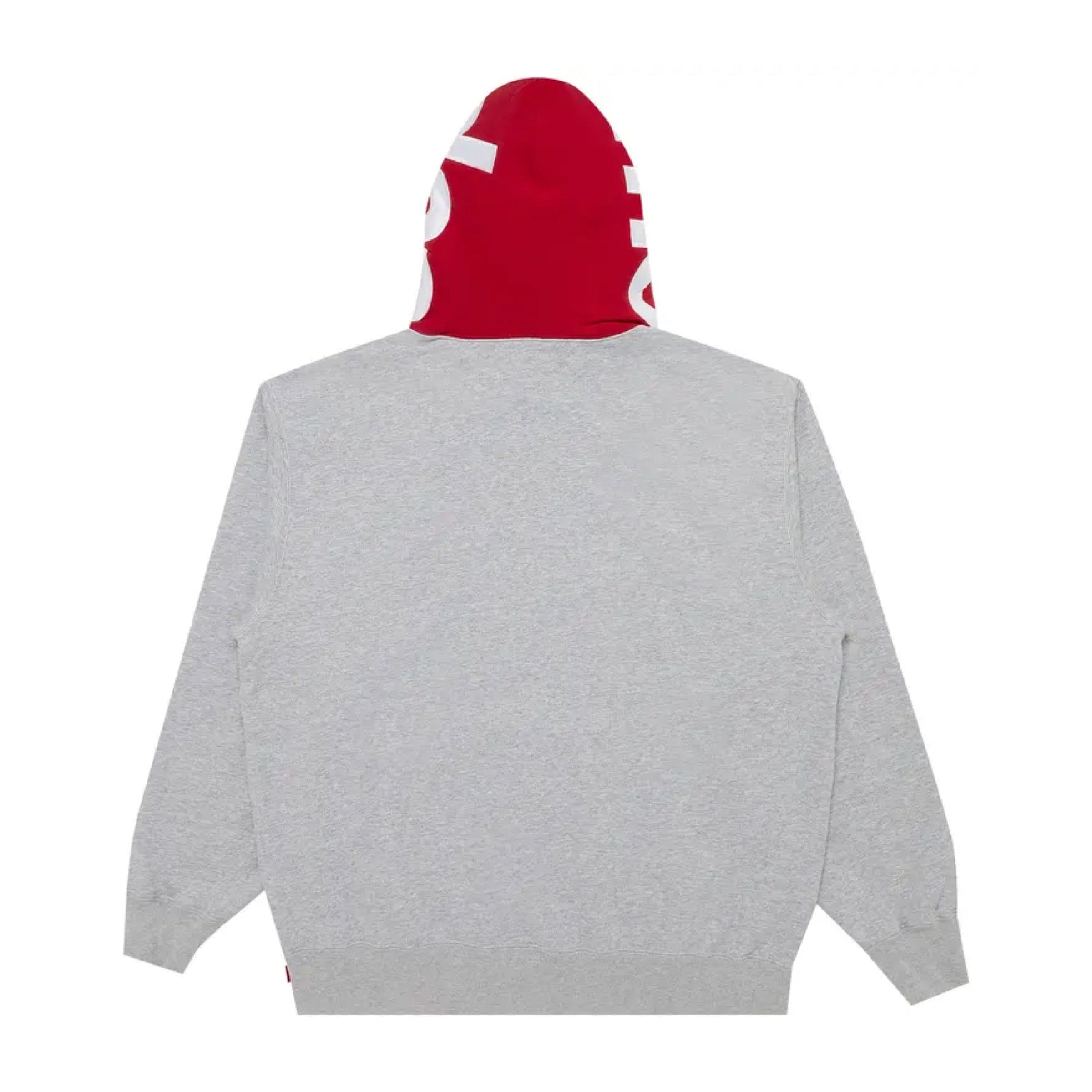 Supreme Contrast Hoodie - Heather Grey/Red (FW21)