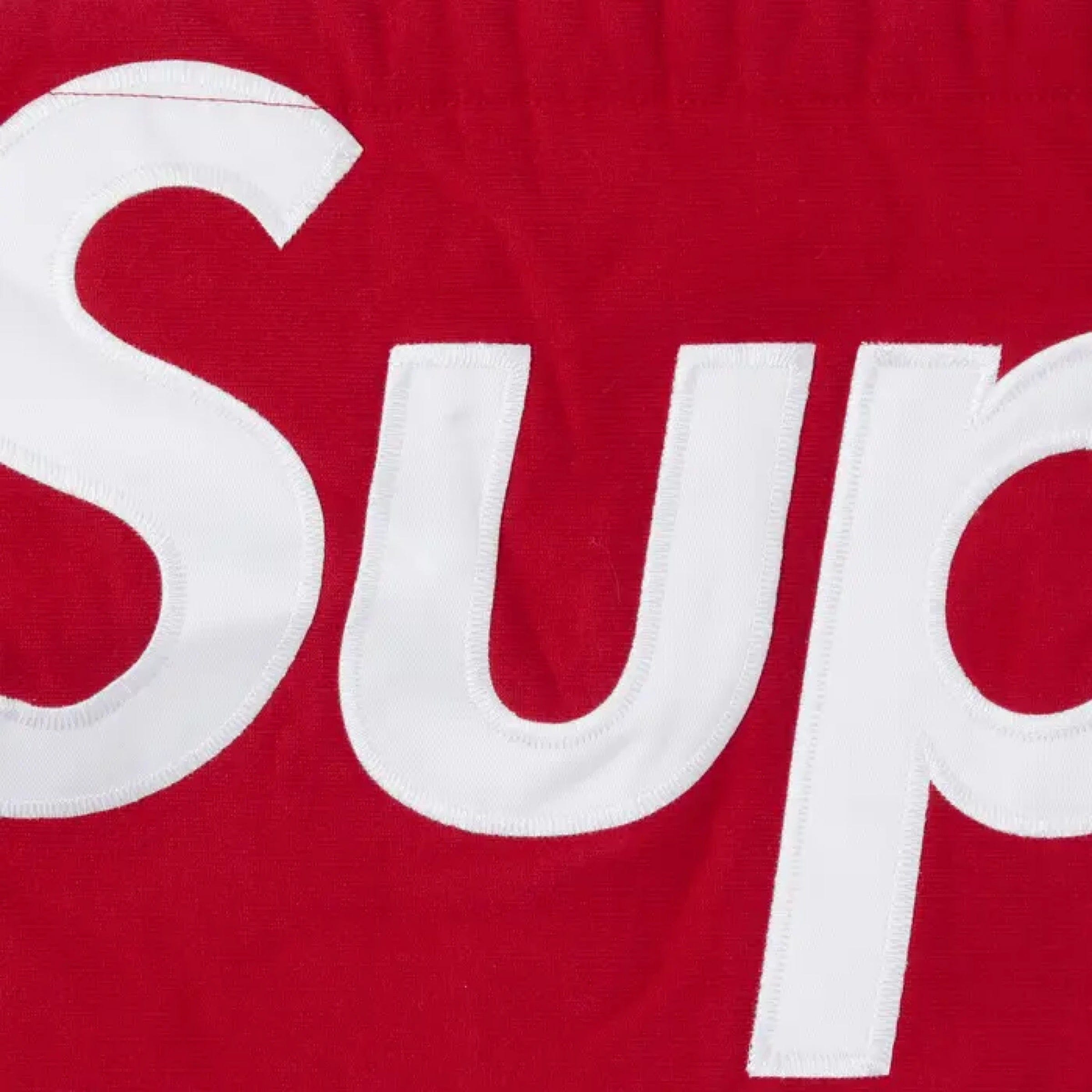 Supreme Contrast Hoodie - Heather Grey/Red (FW21)