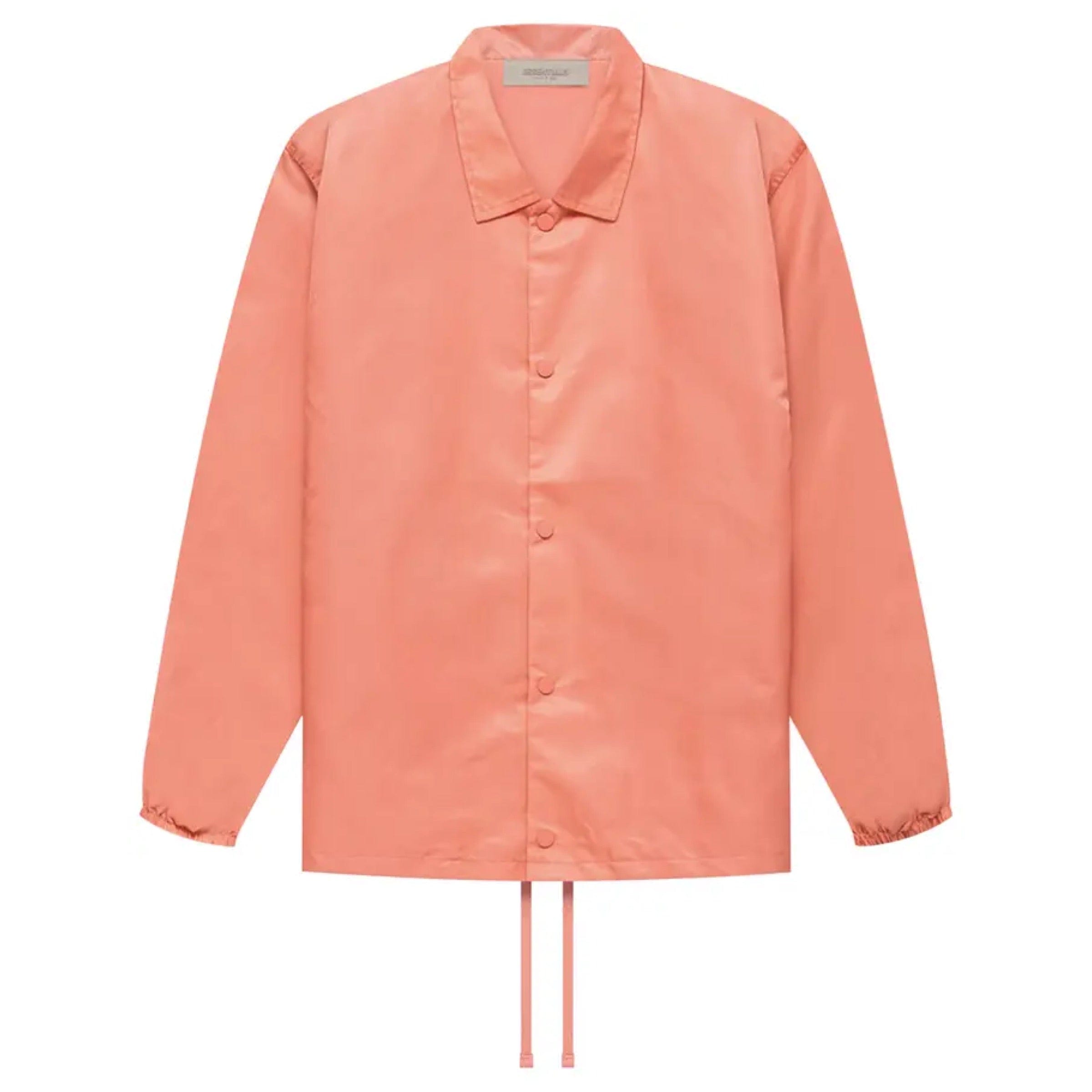 FEAR OF GOD ESSENTIALS 1977 Nylon Coach Jacket - Coral (SS22)