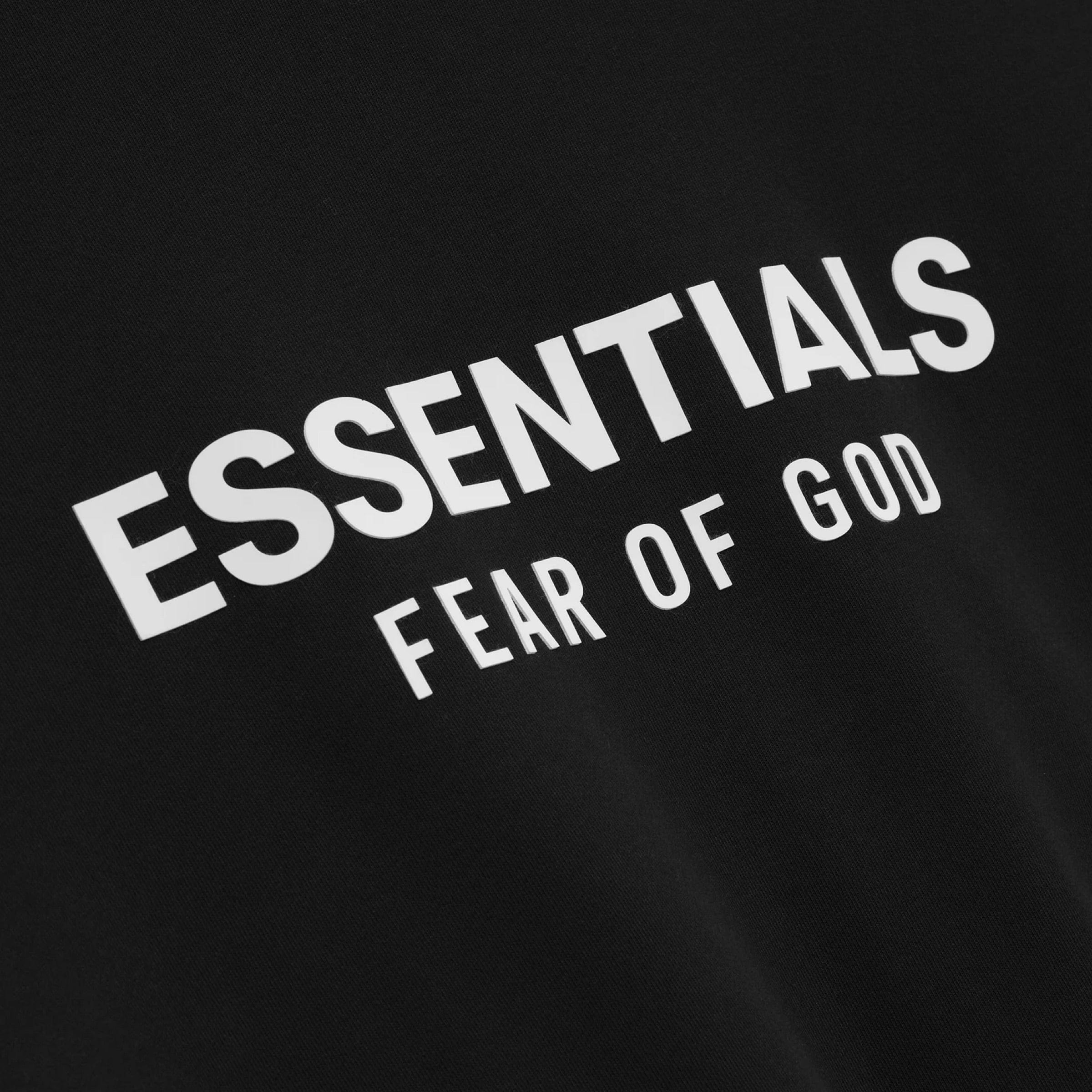 FEAR OF GOD ESSENTIALS Classic Full Zip-Up Hoodie - Jet Black