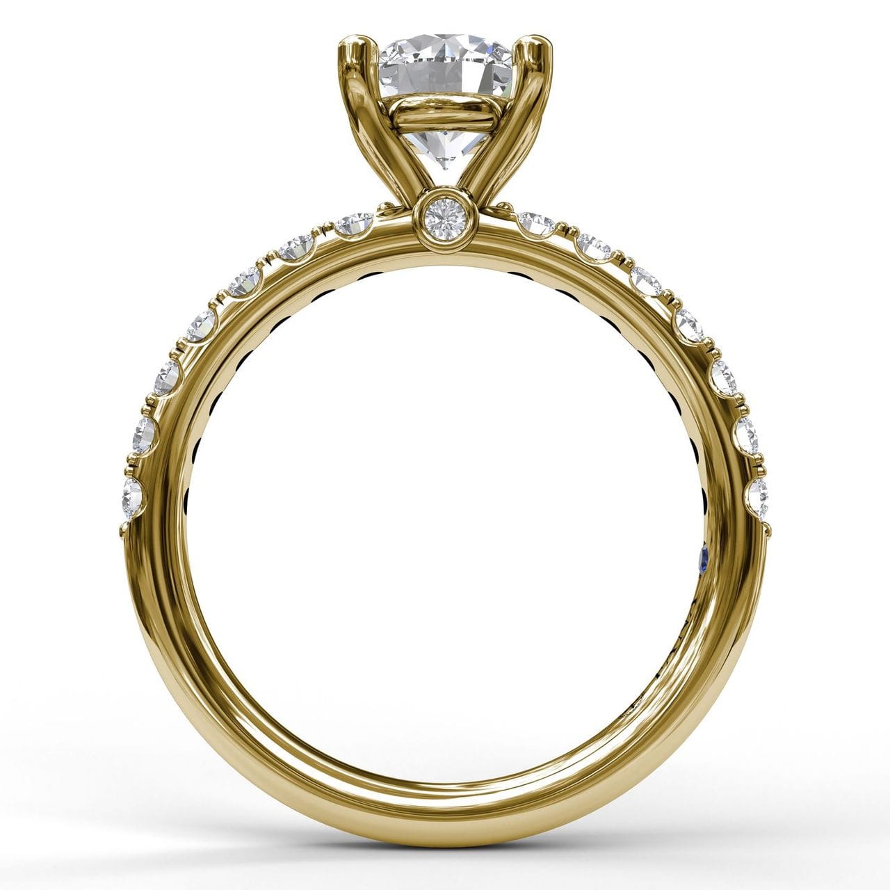 Fana Classic Pave Round Cut Engagement Ring