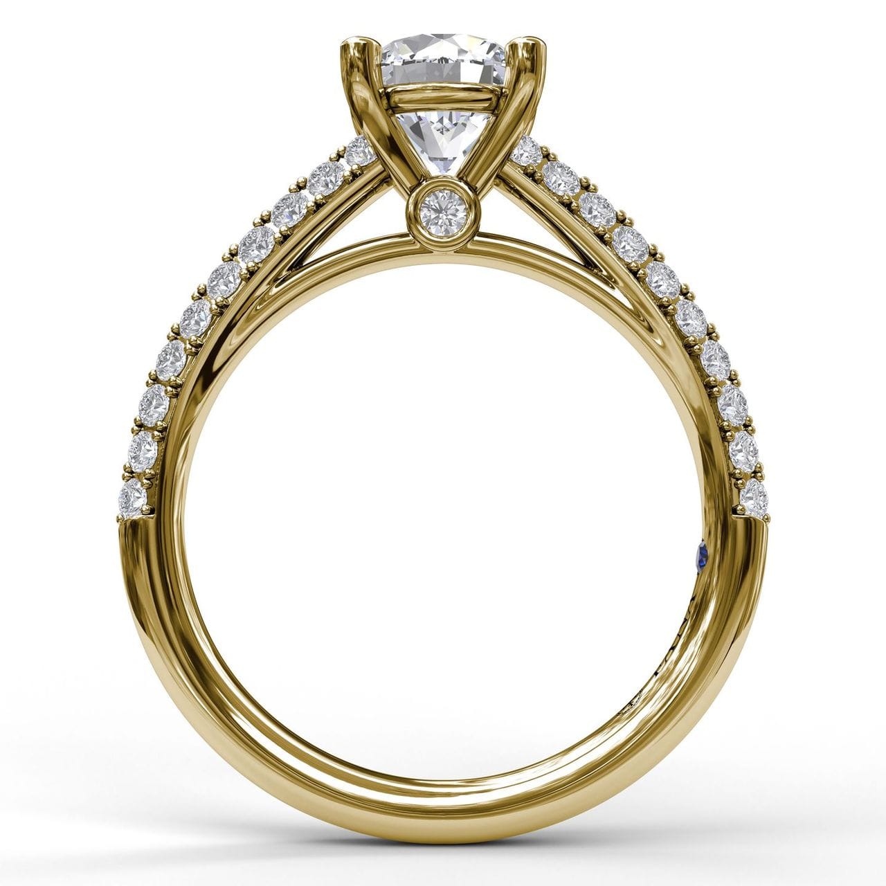 Fana Double Row Diamond Engagement Ring