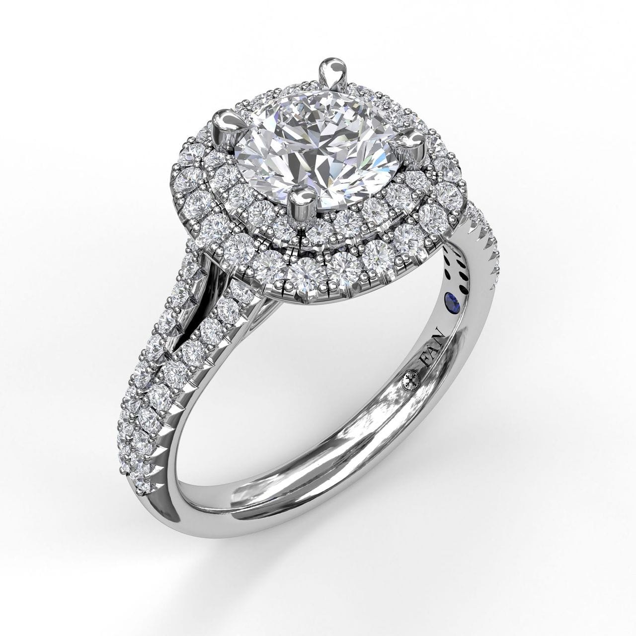 Fana Elegant Double Halo Engagement Ring