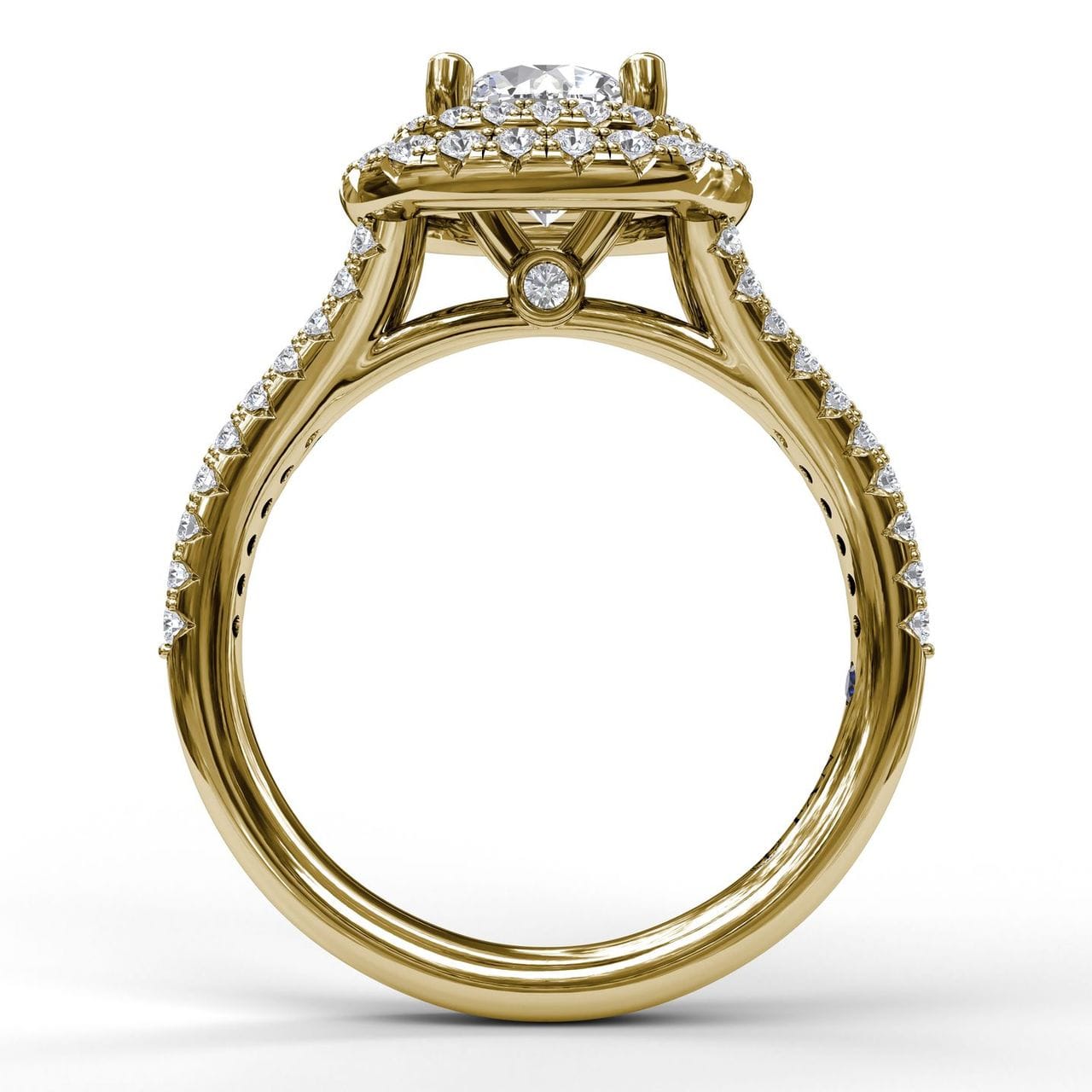 Fana Elegant Double Halo Engagement Ring