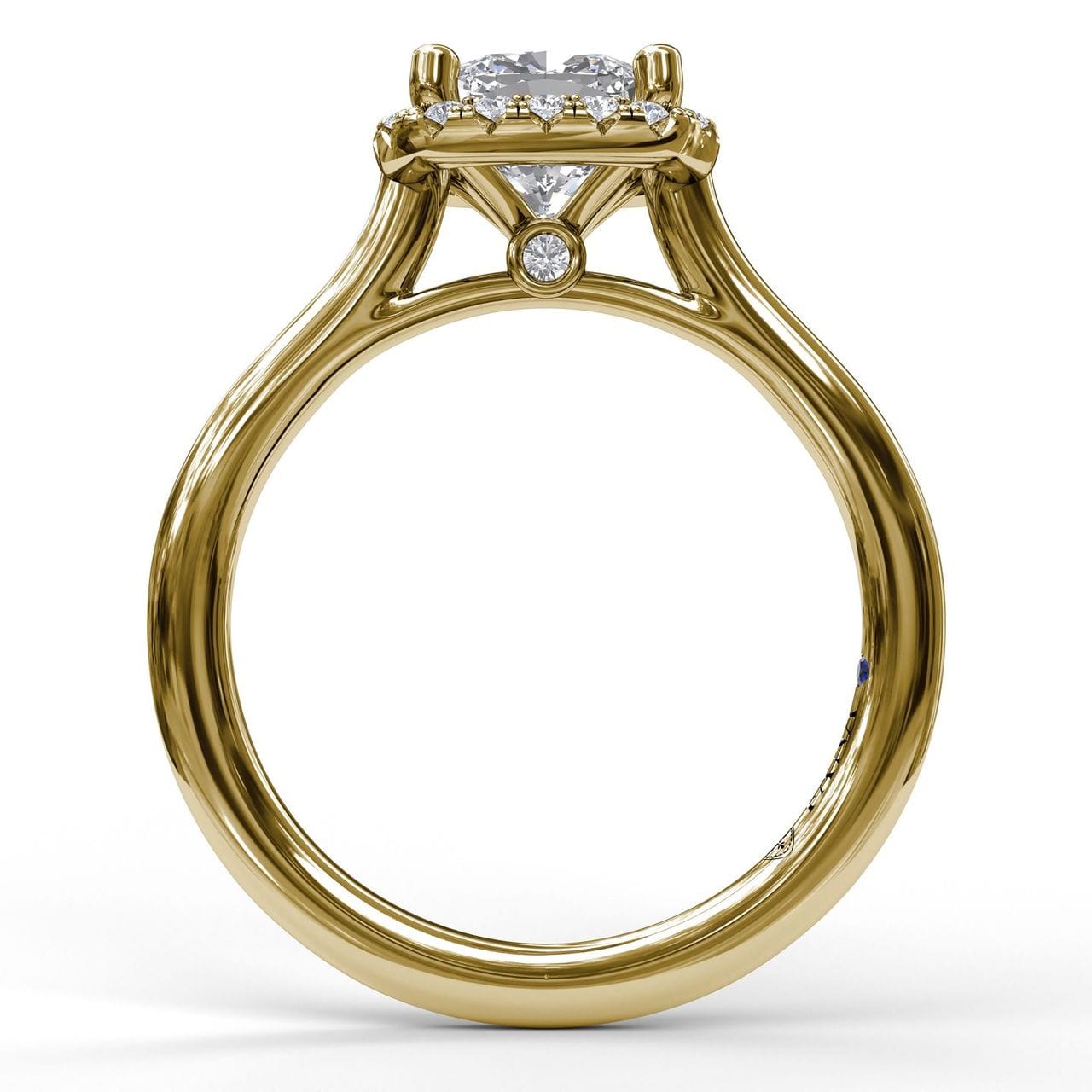 Fana Classic Cushion Halo Engagement Ring