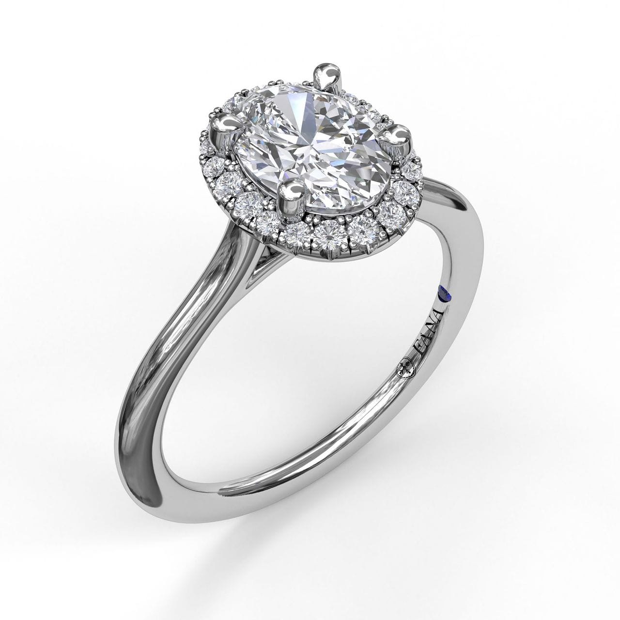 Fana Oval Cut Halo Engagement Ring