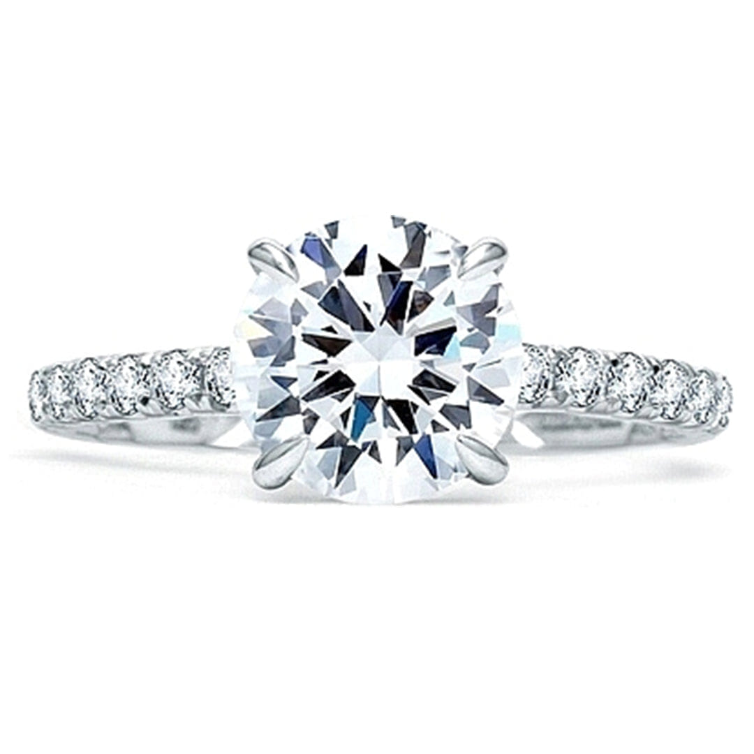 A.Jaffe French Pave Diamond Engagement Ring