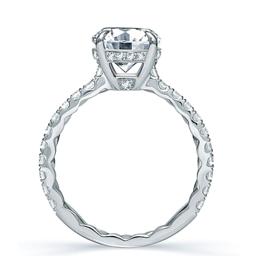 A.Jaffe French Pave Diamond Engagement Ring