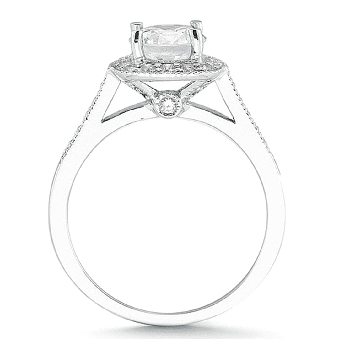 Vatche Pave Grace Engagement Ring .29ct tw