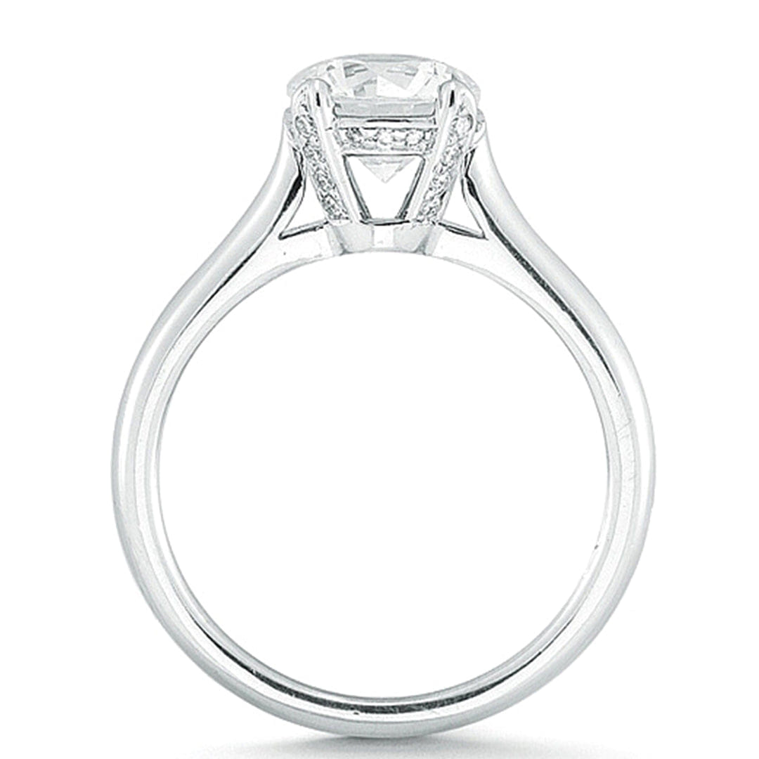 Vatche Solstice Solitaire Engagement Ring with Pave Accents