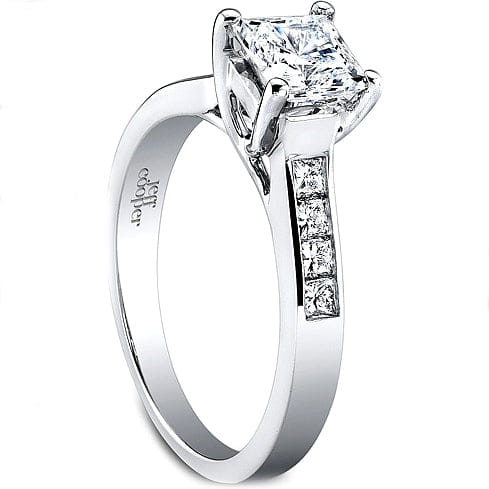 Jeff Cooper Trellis Engagement Ring with Channel-Set Princess Cut Diamonds