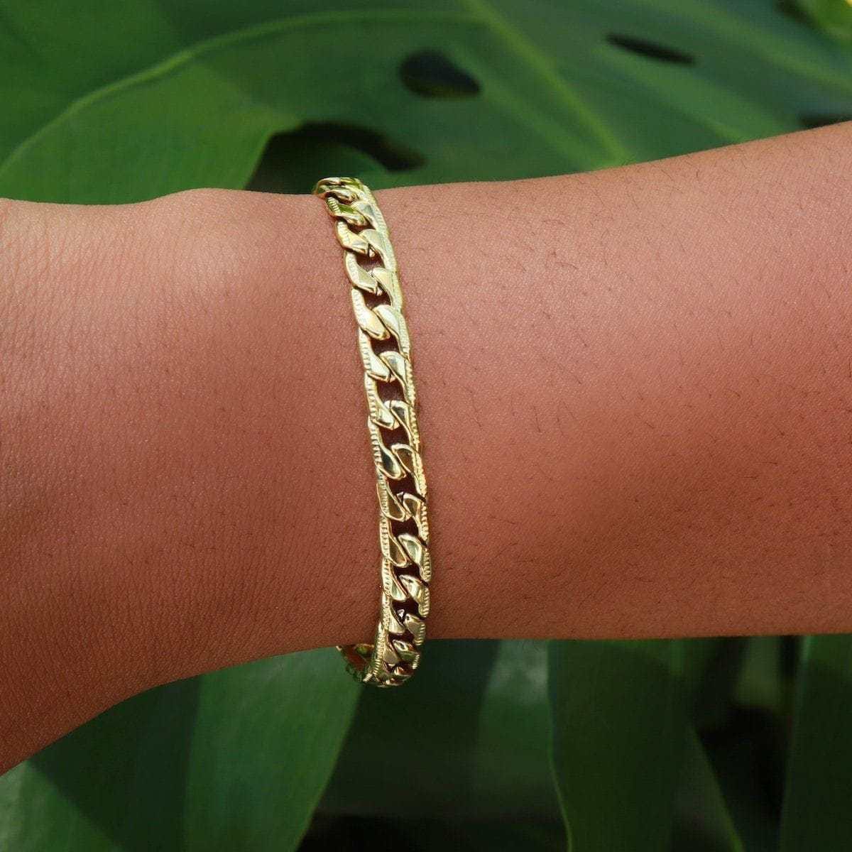 GLD PROMO - WOMEN Figaro Bracelet in Yellow Gold