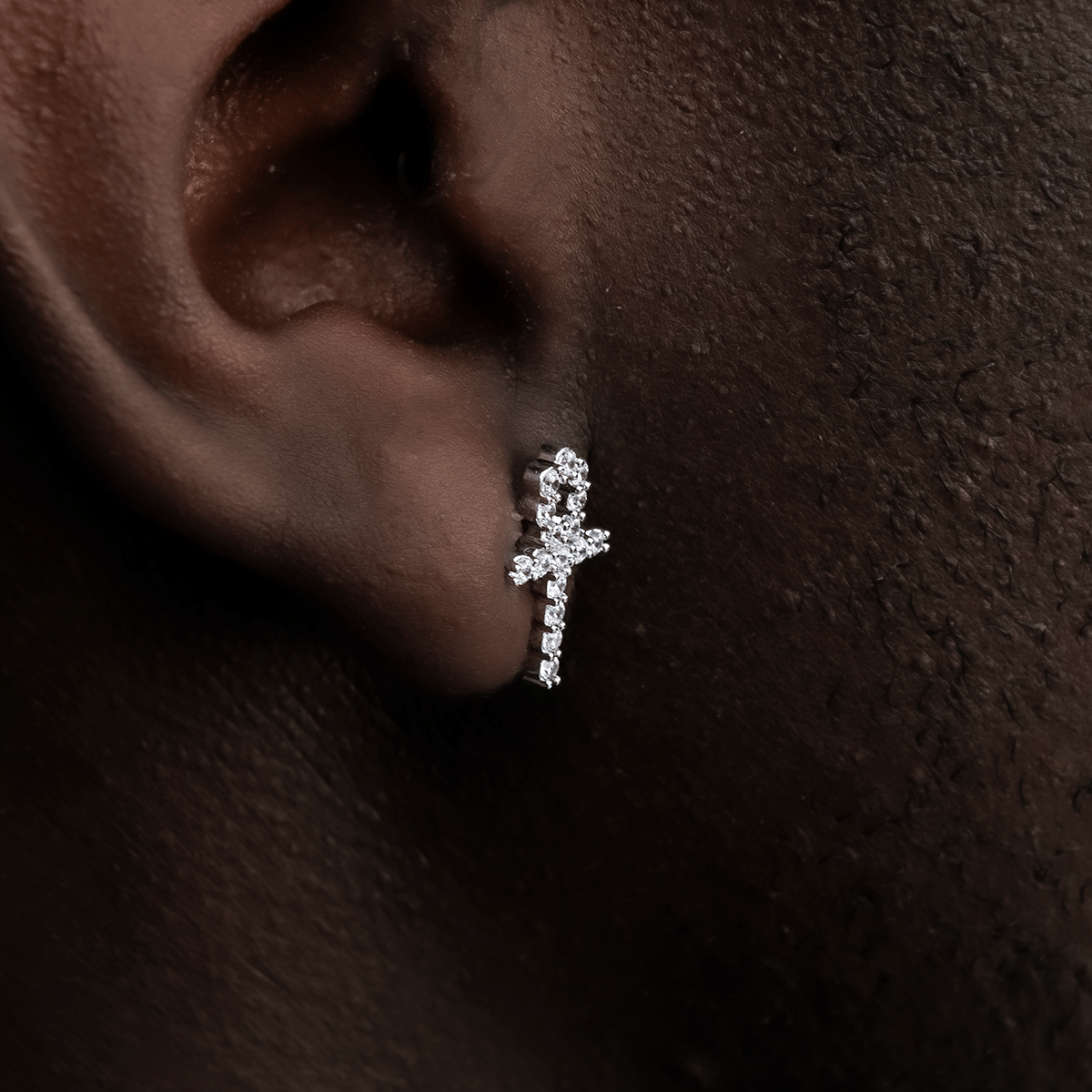 GLD PROMO Diamond Ankh Stud Earrings