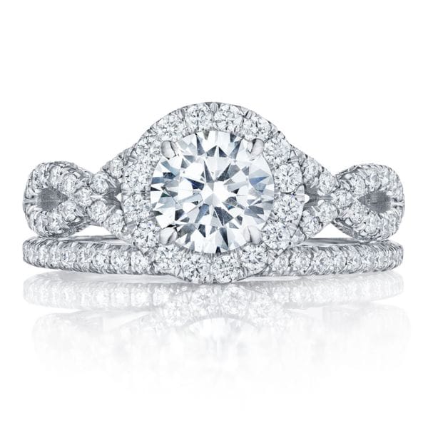 Tacori Twist Pave Diamond Engagement Ring
