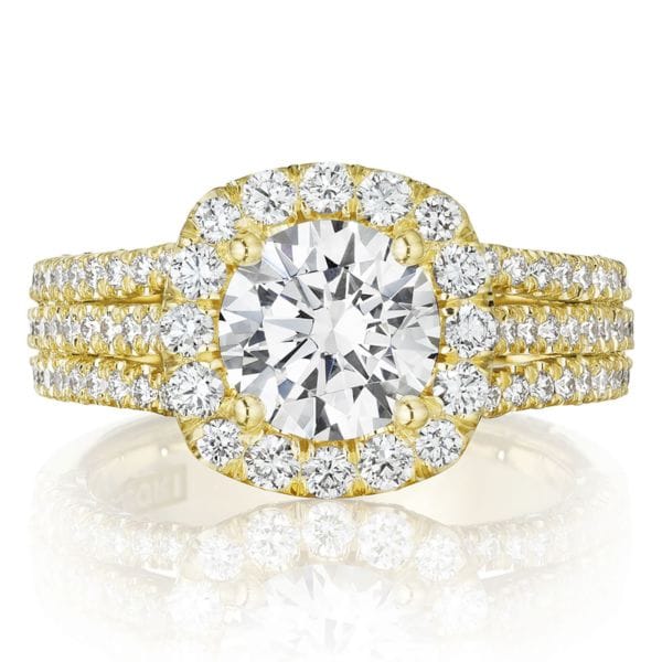Tacori Triple Row Diamond Engagement Ring
