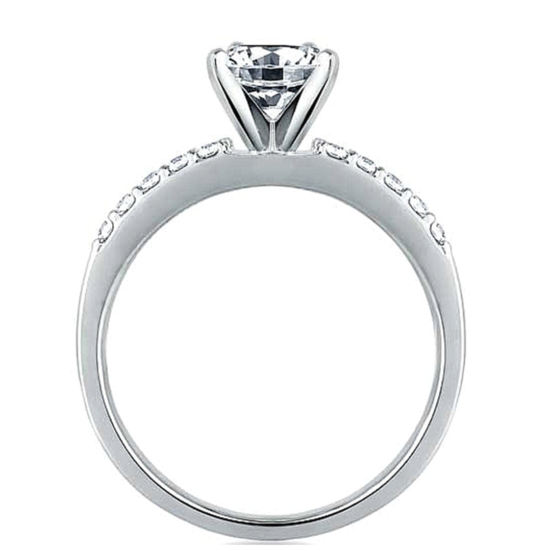 A.Jaffe Shared Prong Diamond Engagement Ring