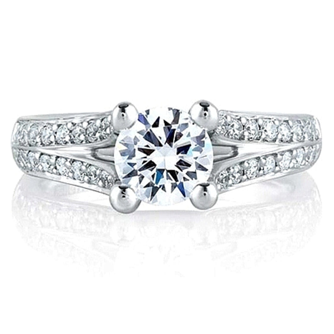 A.Jaffe Split Shank Diamond Engagement Ring