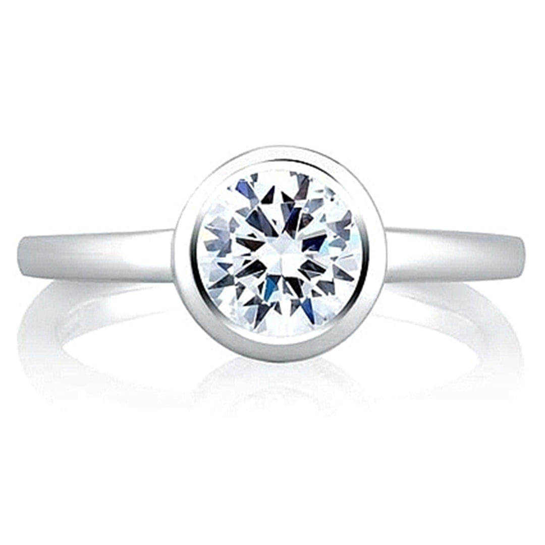A.Jaffe Bezel Set Diamond Engagement Ring