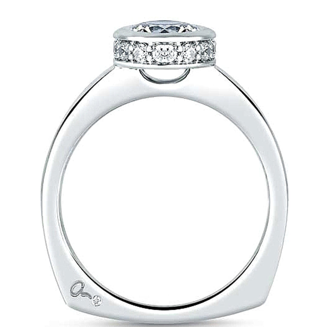 A.Jaffe Bezel Set Diamond Engagement Ring