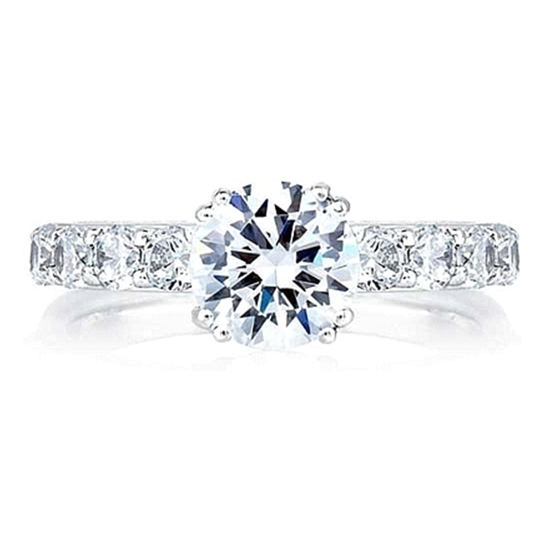A.Jaffe Prong Set Round Brilliant Cut Diamond Engagement Ring