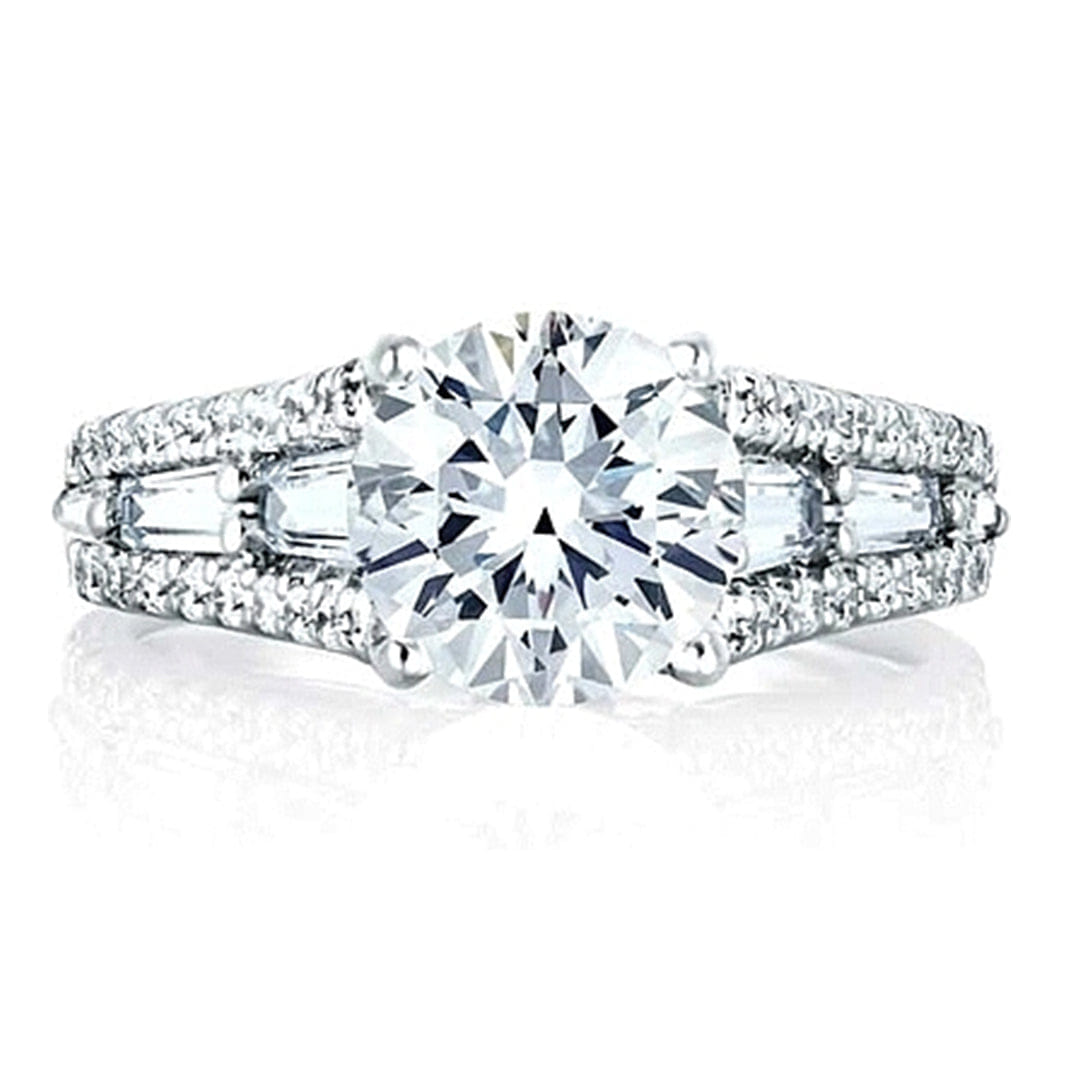 A.Jaffe Triple Row Diamond Engagement Ring