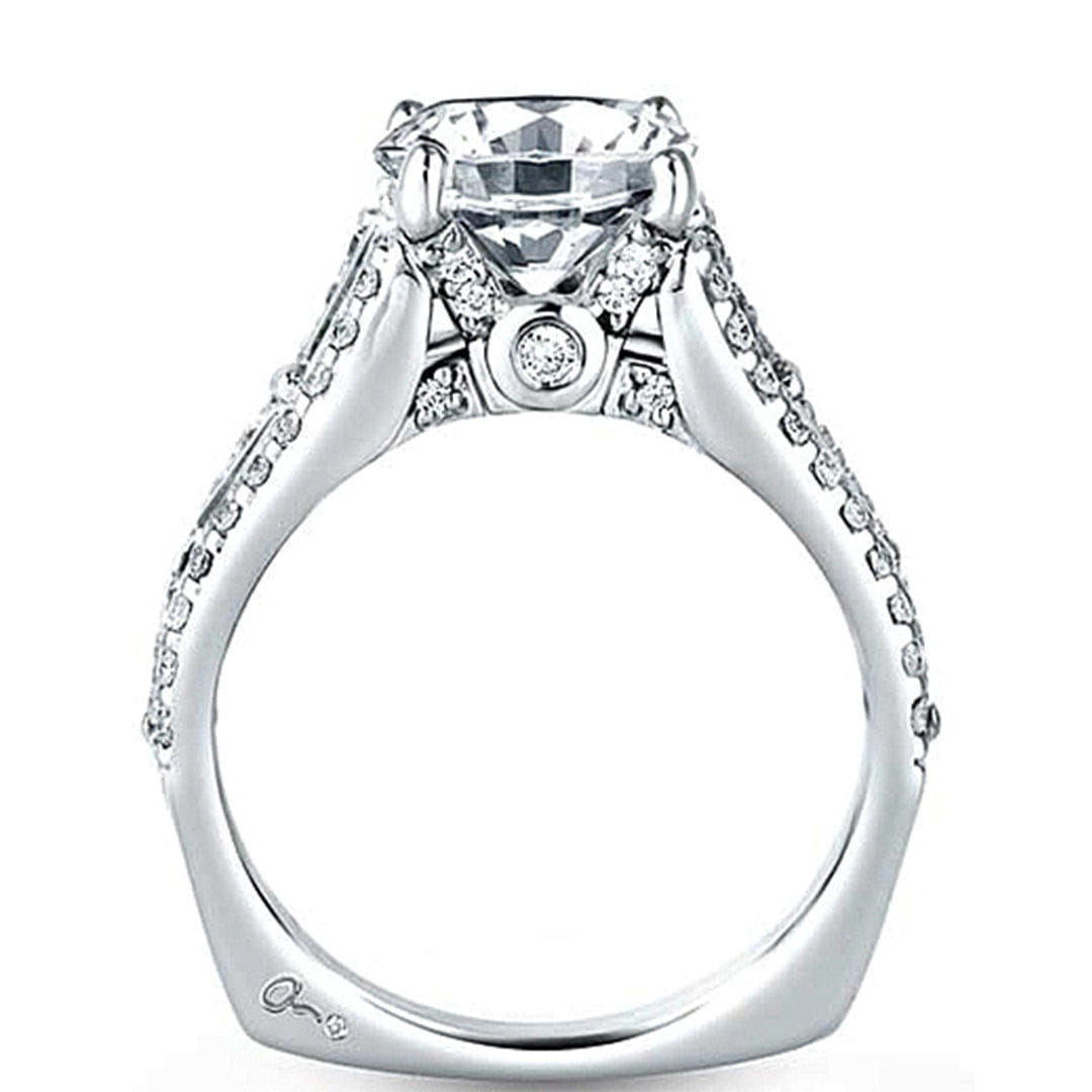 A.Jaffe Triple Row Diamond Engagement Ring