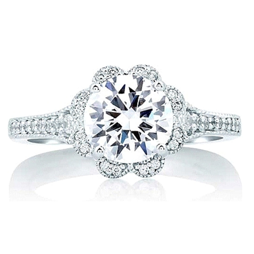 A.Jaffe Halo Diamond Engagement Ring