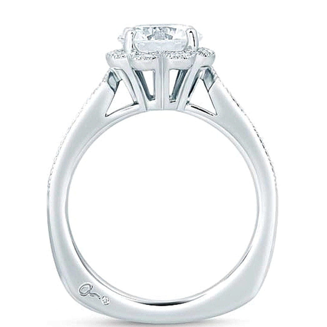 A.Jaffe Halo Diamond Engagement Ring