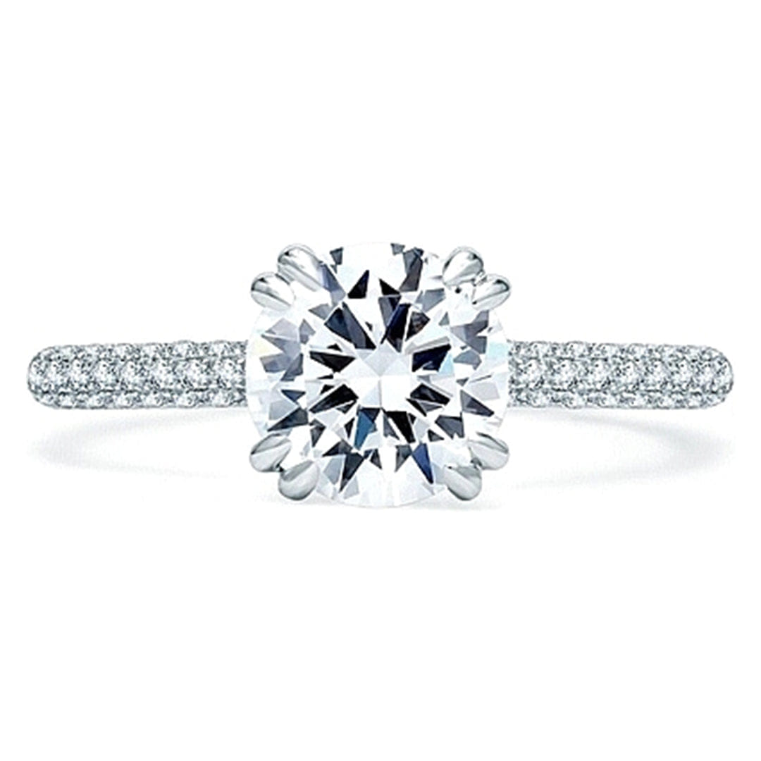 A.Jaffe Micro-Pave Diamond Engagement Ring