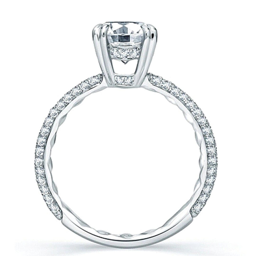 A.Jaffe Micro-Pave Diamond Engagement Ring