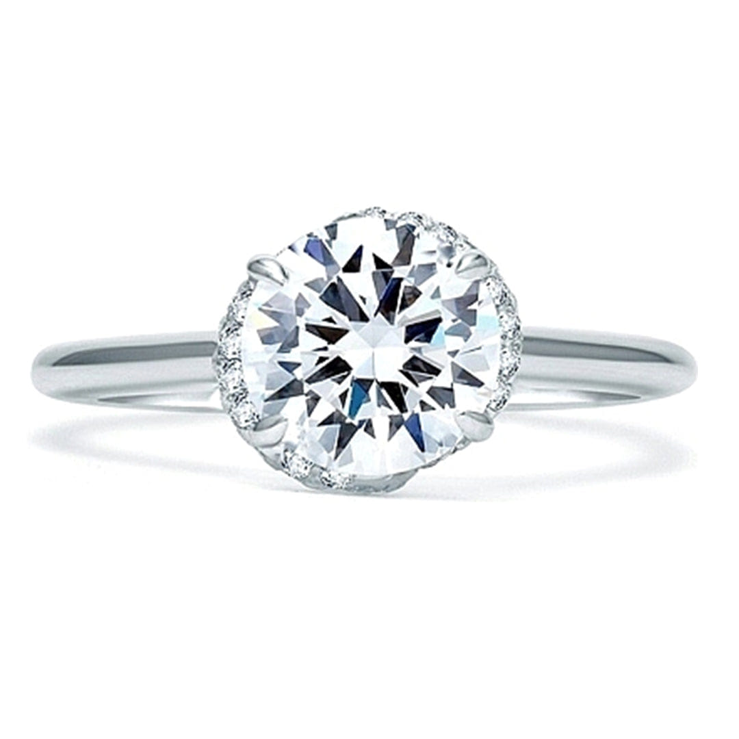 A.Jaffe Micro-Pave Halo Diamond Engagement Ring