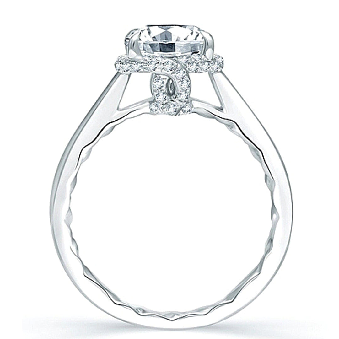 A.Jaffe Micro-Pave Halo Diamond Engagement Ring