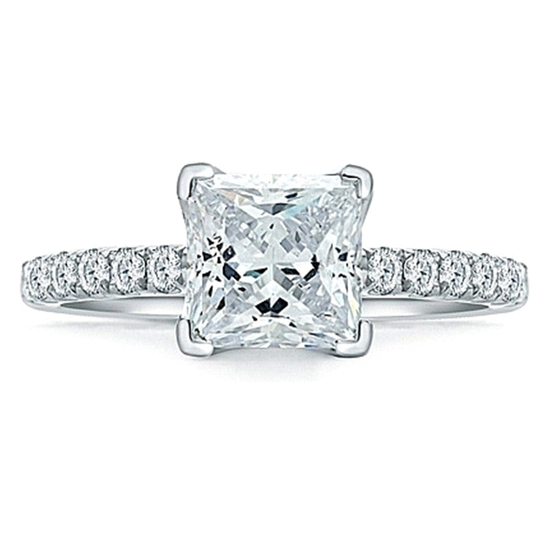 A.Jaffe French Pave Diamond Engagement Rings