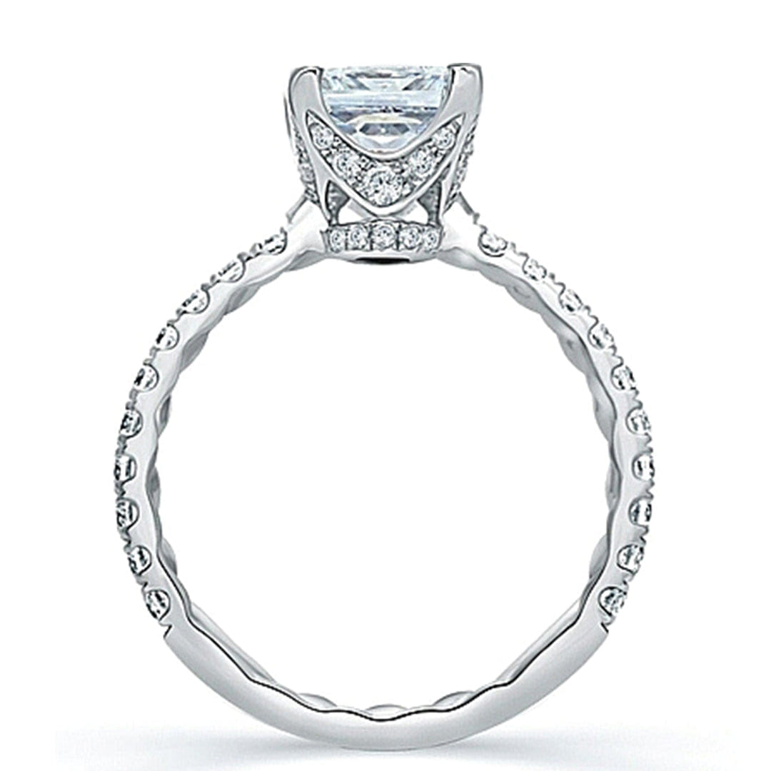 A.Jaffe French Pave Diamond Engagement Rings
