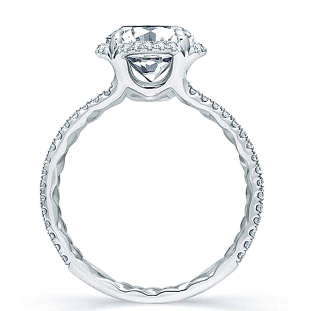 A.Jaffe Split Shank Pave Diamond Engagement Ring