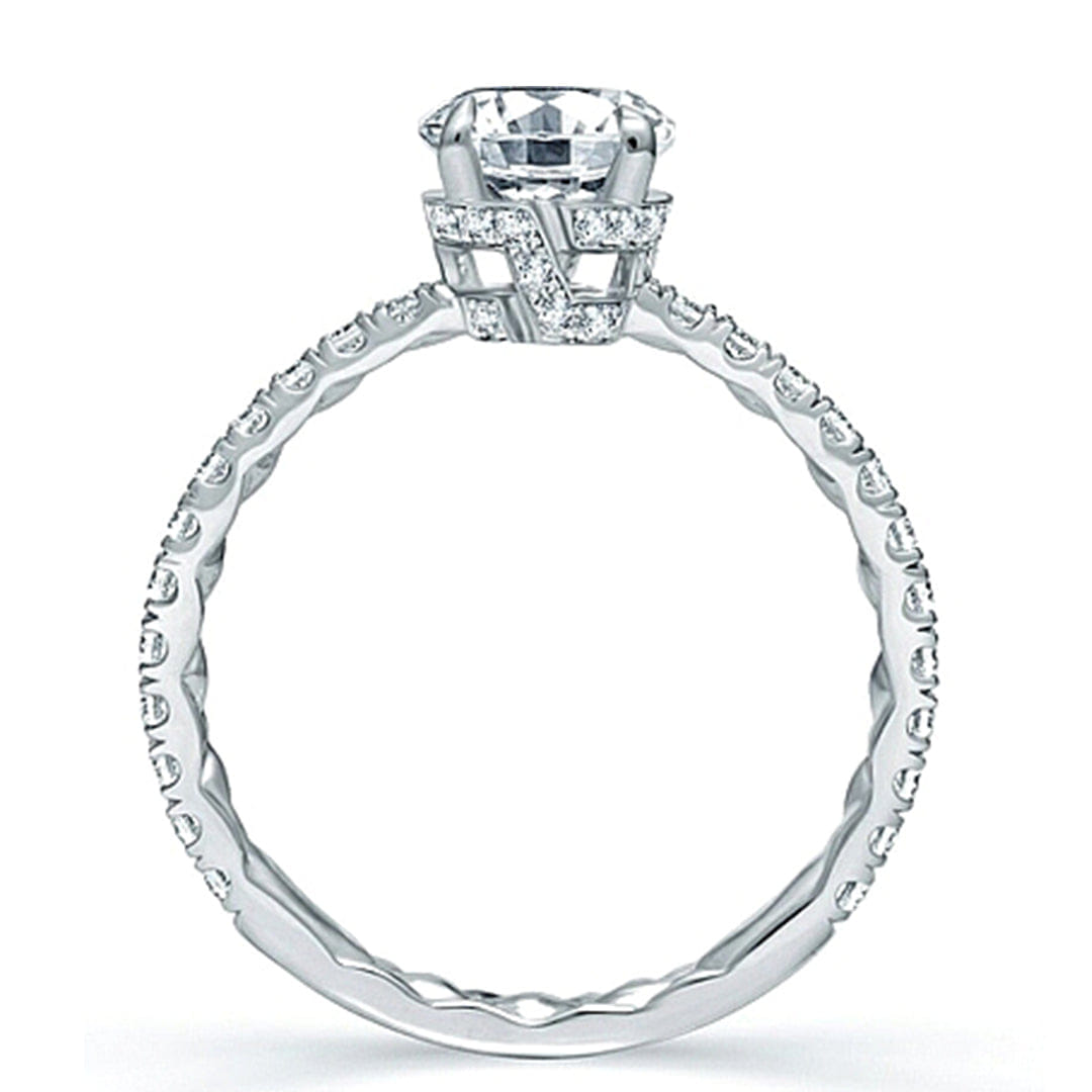 A.Jaffe Pave Set Diamond Engagement Ring