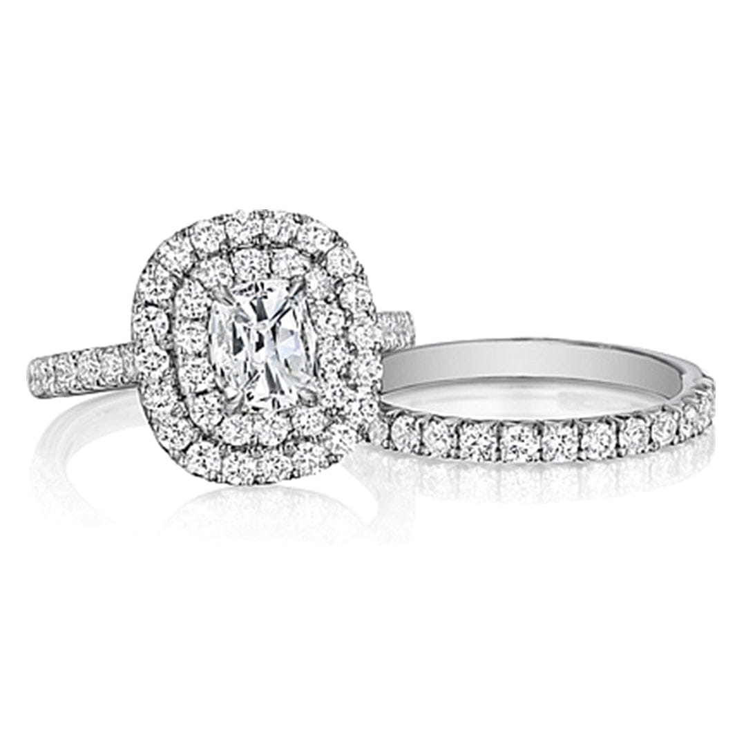 Henri Daussi Double Halo Diamond Engagement Ring