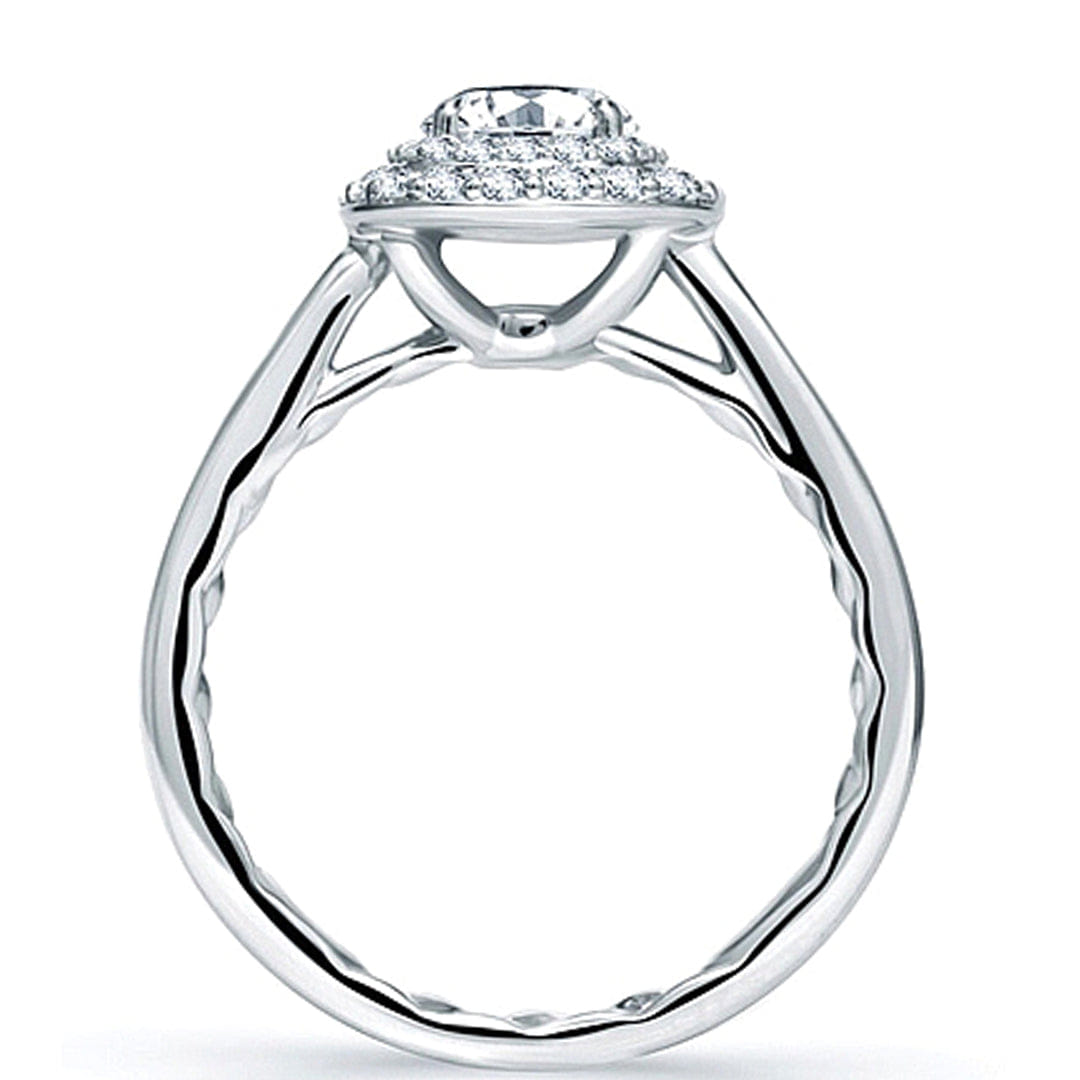 A.Jaffe Double Halo Diamond Engagement Ring