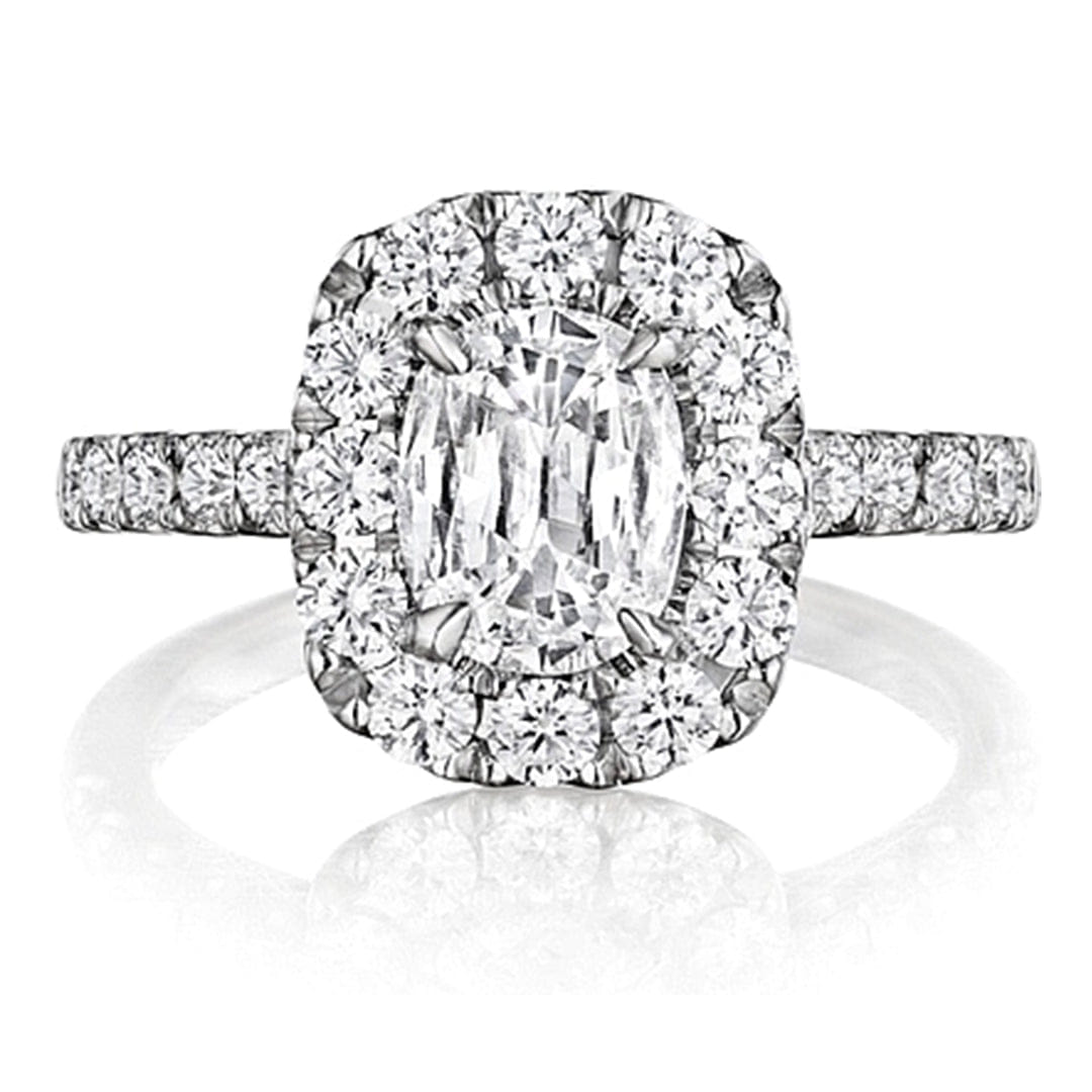 Henri Daussi Pave Diamond Engagement Ring